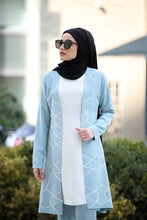 Load image into Gallery viewer, Baby Blue Jacket And Trouser Set - Buy Abaya Online