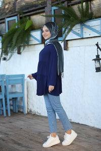Navy Blue Modest Tunic - Buy Abaya Online