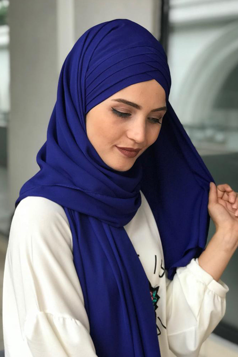 Instant Royal Blue Hijab - Buy Abaya Online