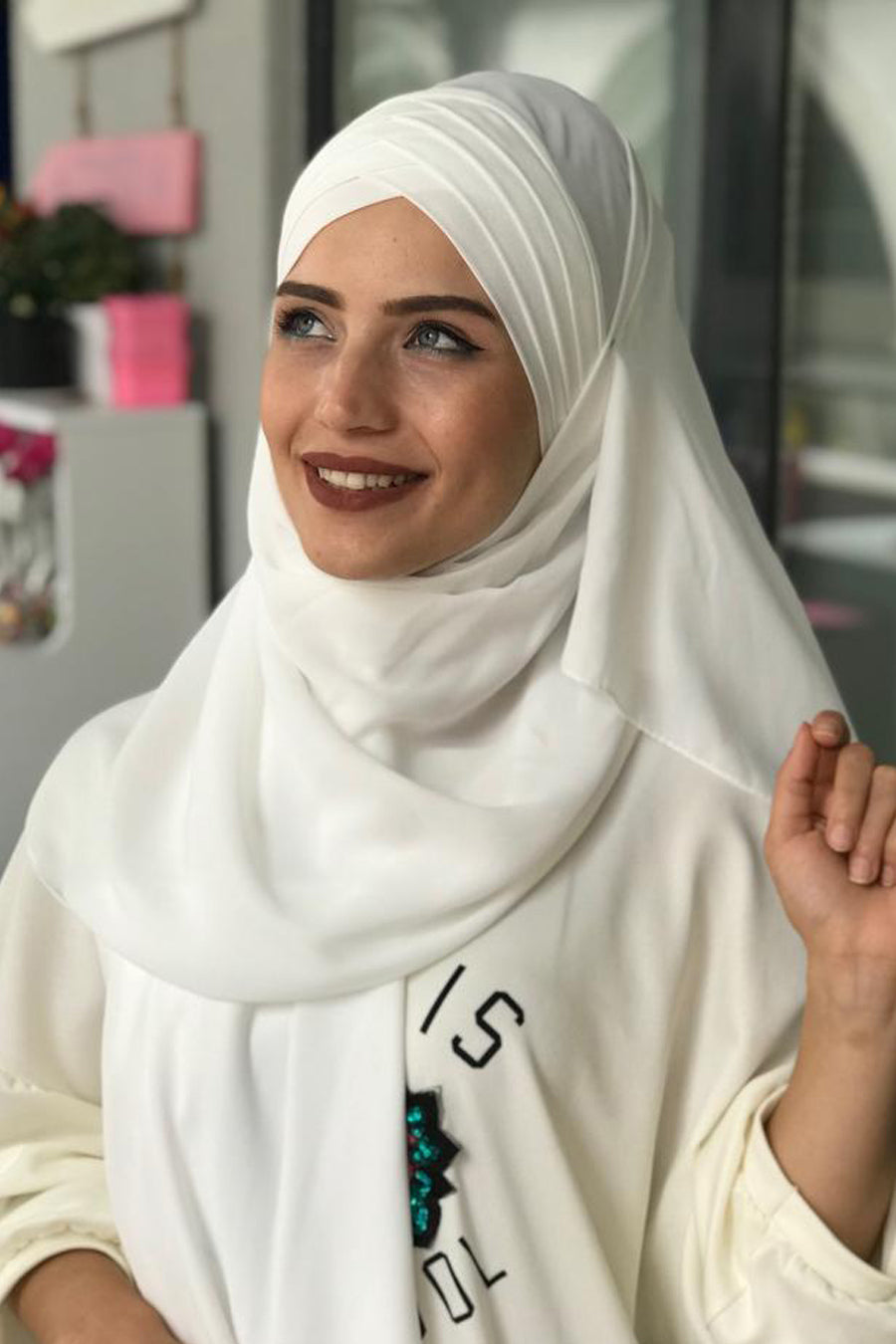 Instant Ecru Hijab - Buy Abaya Online