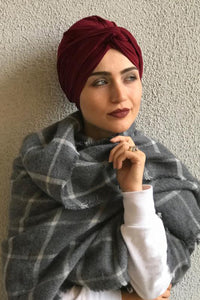 Claret Red Instant Turban Hijab - Buy Abaya Online