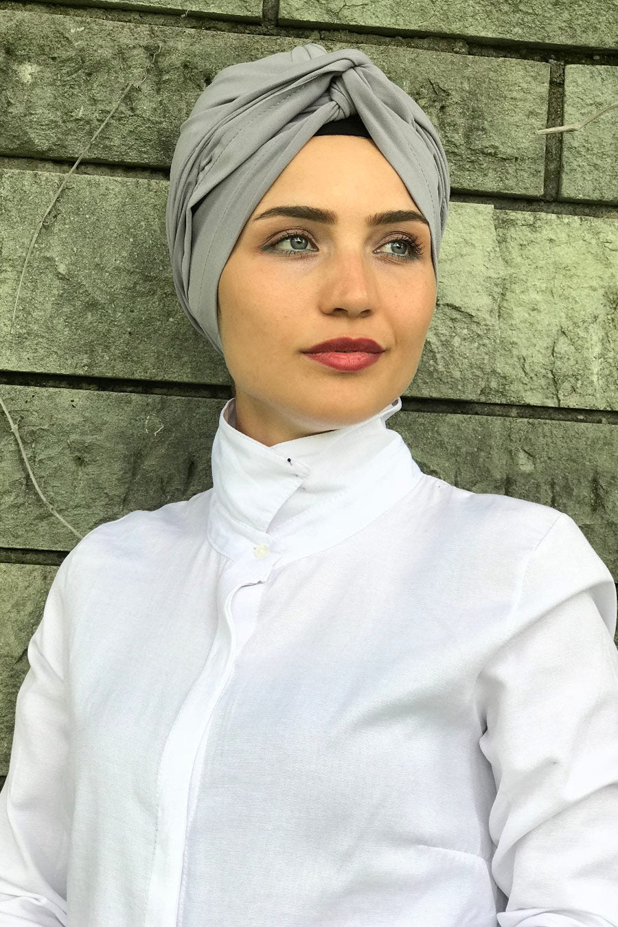 Grey Instant Turban Hijab - Buy Abaya Online