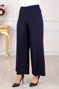 Navy Blue Wide Leg Trousers - Buy Abaya Online