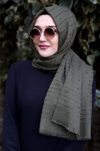 Khaki Patterned Shawl - Buy Abaya Online