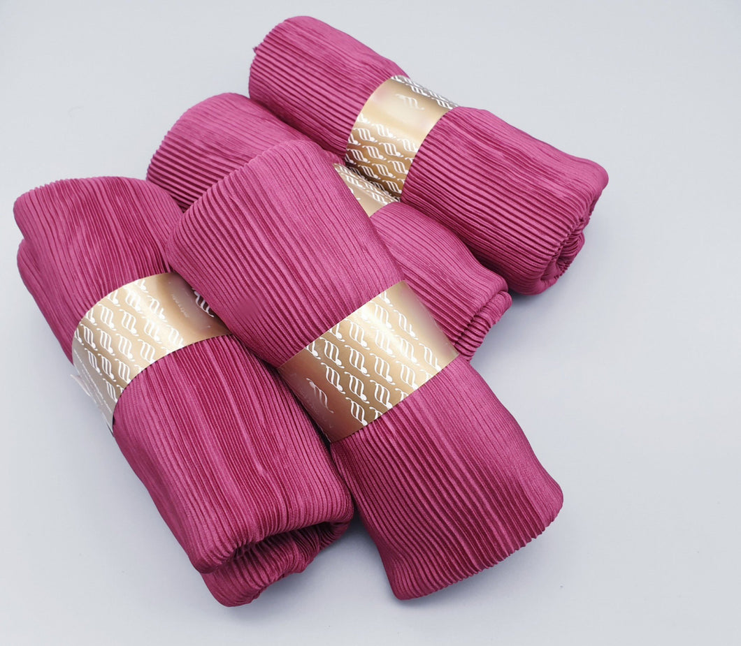 Crinkle Pleated Rose Pink Hijab. Hijab Online