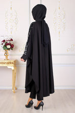 Load image into Gallery viewer, Sequin Detailed Black Abaya - Buy Abaya Online