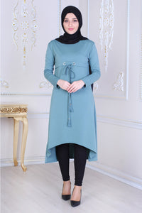 Mint Green Tunic with Drawstring - Buy Abaya Online