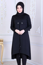 Load image into Gallery viewer, Black Tunic With Drawstring - Buy Abaya Online