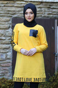 Yellow Love Sweater - Buy Abaya Online