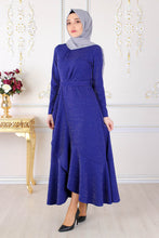 Load image into Gallery viewer, Royal Blue Silvery Abaya - Buy Abaya Online