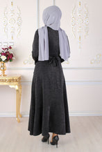 Load image into Gallery viewer, Black Sparkly Silver Abaya - Buy Abaya Online