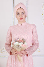 Load image into Gallery viewer, Sparkling Powder Pink Evening Dress - Buy Abaya Online