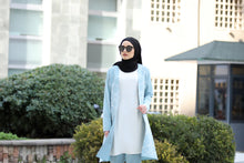 Load image into Gallery viewer, Baby Blue Jacket And Trouser Set - Buy Abaya Online